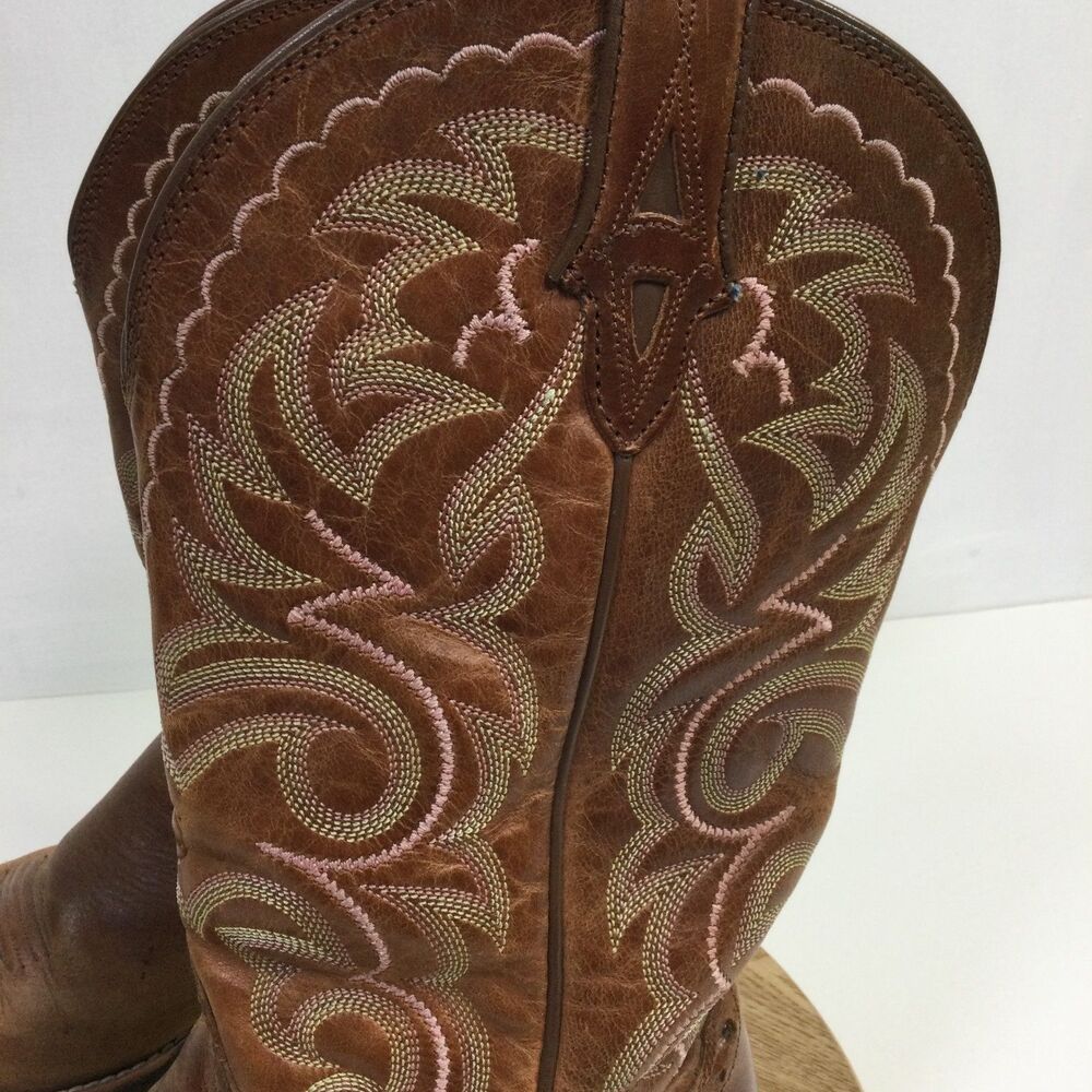 Ariat Womens Heritage Boots Leather Western Stitch Mid Calf Brown Size 7B - Picture 6 of 14